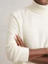 Reiss Off White Wool-cashmere Roll-neck Jumper In White