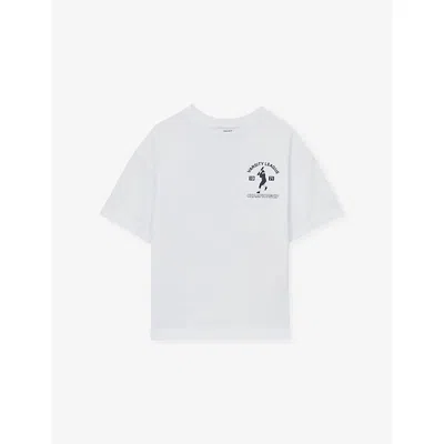 Reiss Kids' Zito Short-sleeve Cotton-jersey T-shirt 9-13 In Off White