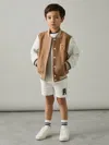 Reiss Boy's Cream & Green Cotton Jersey Shorts