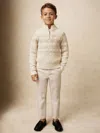 Reiss Off White/oatmeal Jumper In Brown