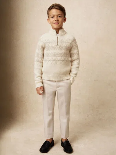 Reiss Babies' Off White/oatmeal Jumper In Brown