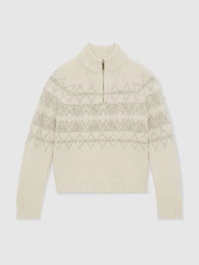 REISS REISS OFF WHITE/OATMEAL CLAUS JUMPER