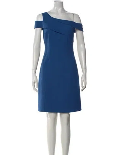 Pre-owned Reiss Off-the-shoulder Mini Dress In Blue