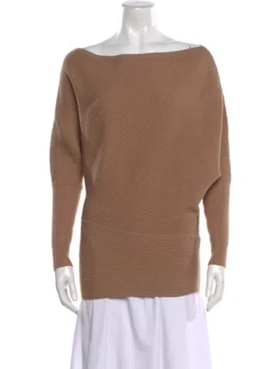 Pre-owned Reiss Off-the-shoulder Sweater In Neutral