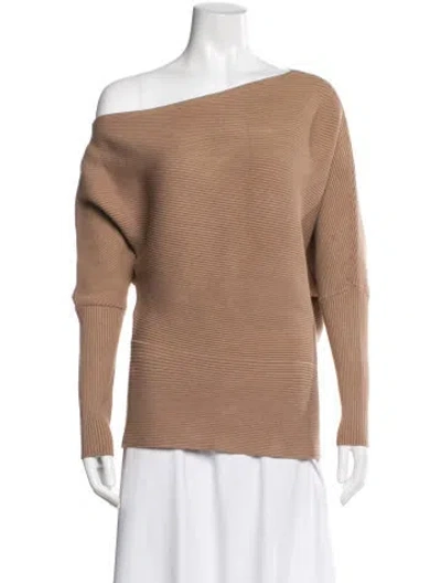 Pre-owned Reiss Off-the-shoulder Sweater In Neutral
