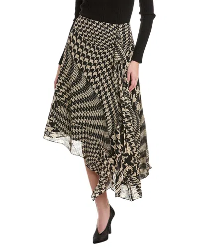 Reiss Oksana Midi Skirt In Gold