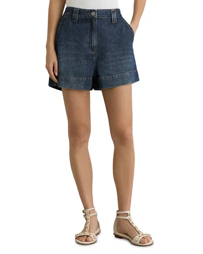 Reiss Olivia Denim Shorts In Blue