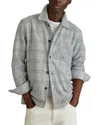 Reiss Olivier Brushed Check Top In Gray