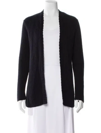 Pre-owned Reiss Open Front Sweater In Black
