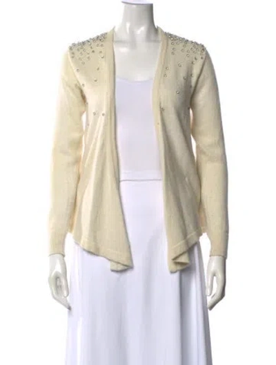 Pre-owned Reiss Open Front Sweater In Neutrals