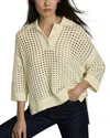 Reiss Open Stitch Jumper In Buttermilk
