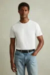 Reiss Optic White Bless Marl Crew Neck T-shirt In Off White