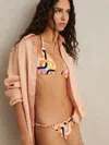 Reiss Orange Chain-print Bikini Bottoms In Multi