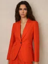 Reiss Orange Single Breasted Suit Jacket With Linen