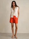 Reiss Orange Tailored Shorts With Linen