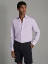 Reiss Orchid Linen Button-through Shirt