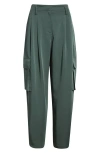 Reiss Orla Wide Leg Pleated Cargo Trousers