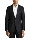 Reiss Oscar Peak Plain Wool-blend Blazer In Black