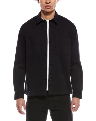 Reiss Oscar Twill Shirt In Blue