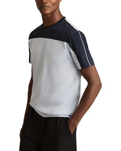Reiss Otis Mercerised Colour T-shirt In Blue