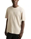 Reiss Bisque Stone Cotton Garment-dyed Oversized T-shirt