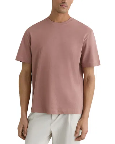 Reiss Oversized Crewneck T-shirt In Pink