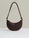 Reiss Oxblood Leather Rope Strap Shoulder Bag In Burgundy