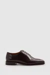 Reiss Oxblood Mead Brogue Leather Brogue Detail Lace-up Shoes