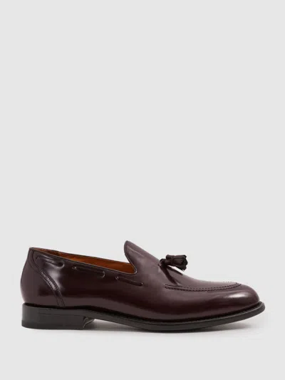 Reiss Oxblood Tasselled Suede Loafers In Burgundy