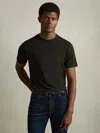 Reiss Oxidised Green Cotton Crew Neck T-shirt