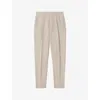 Reiss Mens Stone Pact Straight-leg Relaxed-fit Cotton And Linen-blend Trousers