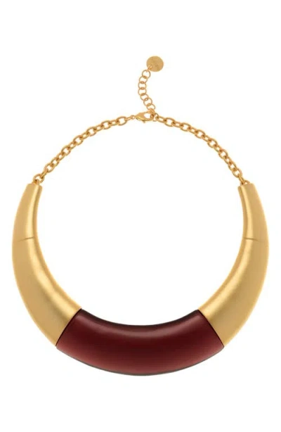 Reiss Paige Choker Necklace In Brown