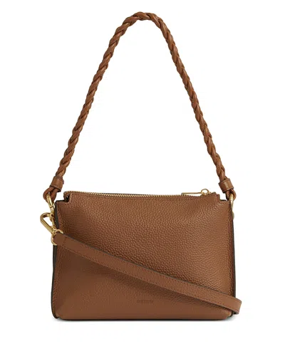 Reiss Paige Suede Crossbody In Beige