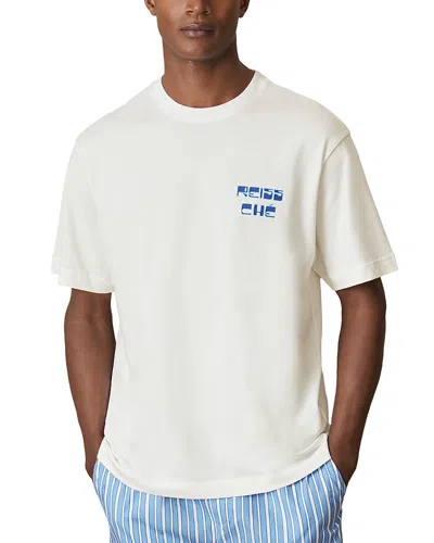 Reiss Palm Graphic Tee In White