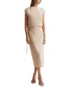 Reiss Paloma Evening Linen-blend Shape In Neutral
