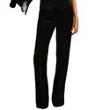 Reiss Parisa Velvet Flare Trouser In Black
