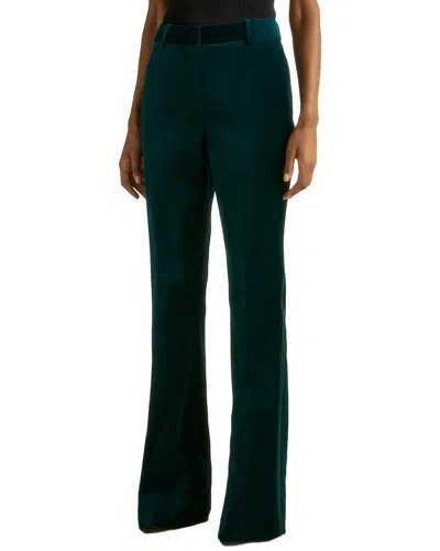 Reiss Parisa Velvet Flare Trouser In Green