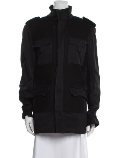 Pre-owned Reiss Parka In Black