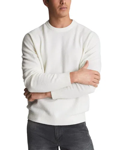 Reiss Parks Wool Crewneck Sweater In White