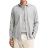 Reiss Mens Crawford Twin-pocket Woven Overshirt Soft Grey Melange In Gray