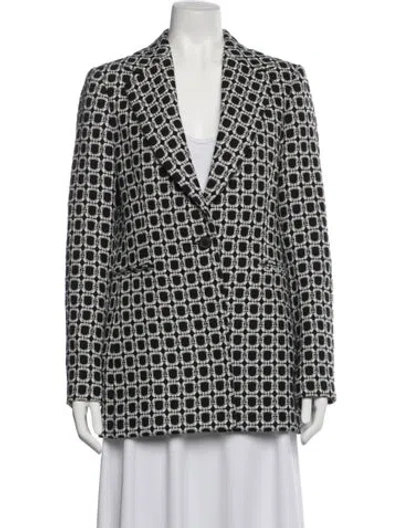 Pre-owned Reiss Patterned Blazer In Blue