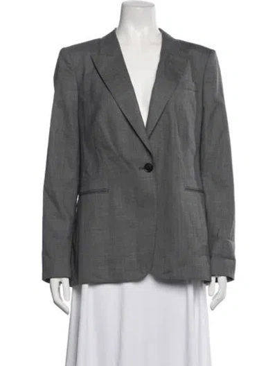 Pre-owned Reiss Patterned Blazer In Grey