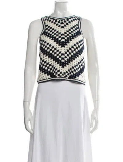 Pre-owned Reiss Patterned Crew Neck Sweater W/ Tags In Multi