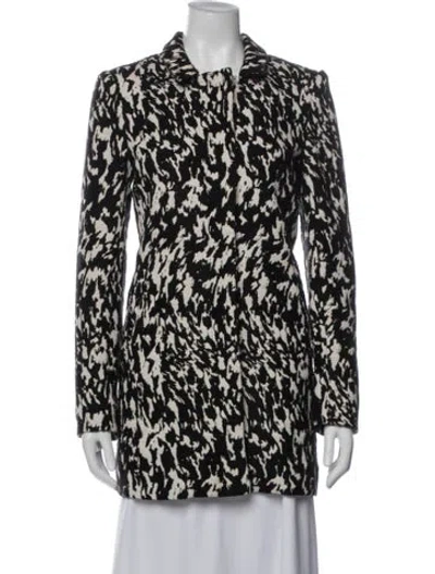 Pre-owned Reiss Patterned Jacket In Black
