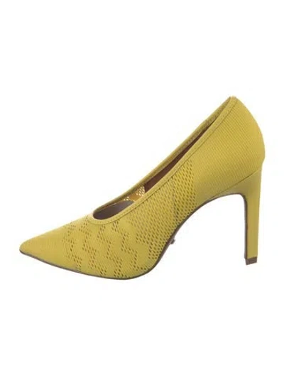 Pre-owned Reiss Patterned Pumps In Yellow