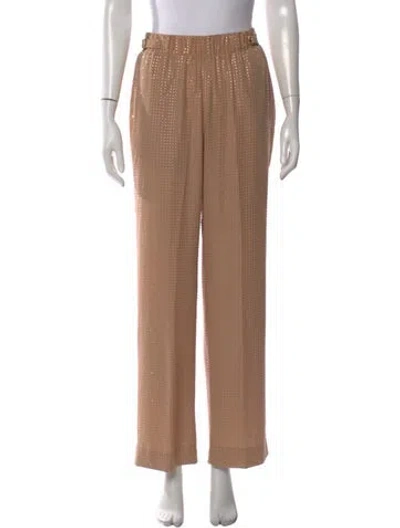 Pre-owned Reiss Patterned Straight Leg Pants In Neutral