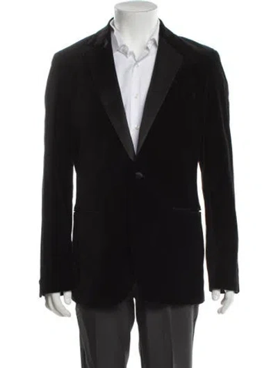 Pre-owned Reiss Peacoat In Black
