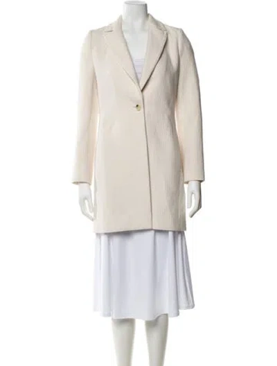 Pre-owned Reiss Peacoat In Neutral