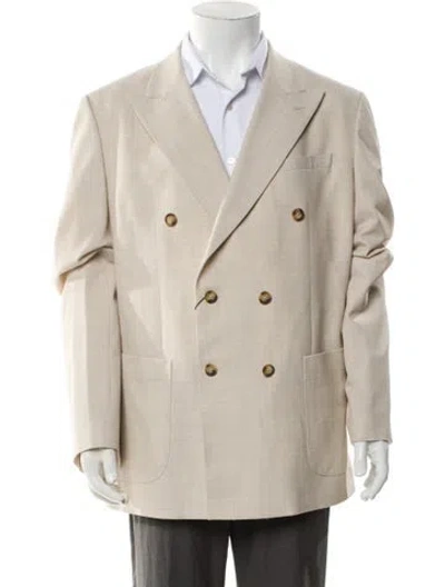 Pre-owned Reiss Peacoat W/ Tags In Neutral