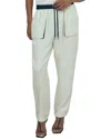 Reiss Pearl Contrast Pocket Relaxed Linen-blend Cargo Pant In Gray